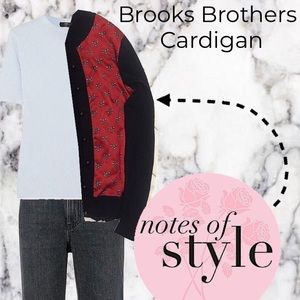 Brooks Brothers Mixed Media Cardigan
